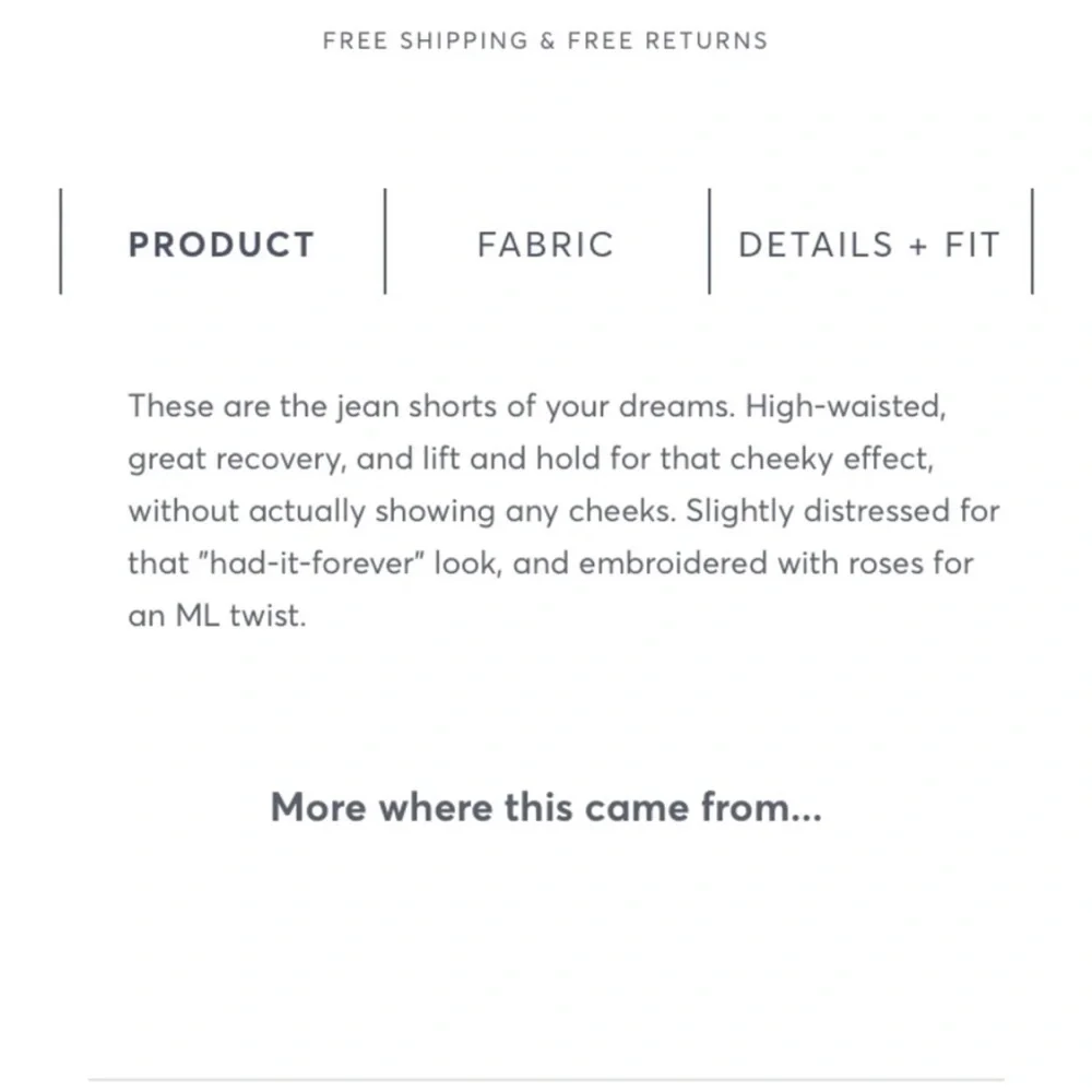 Marine Layer Sasha Raw Hem Jean Denim Shorts - Picture 6 of 7